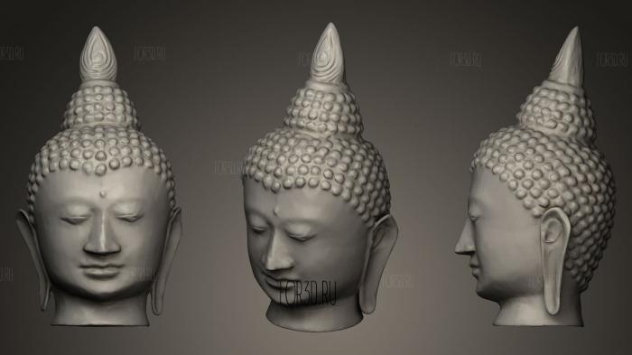 Buddha Head stl model for CNC